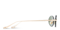 Shop EYE'M Rimless Oval Sunglasses in Gold online.