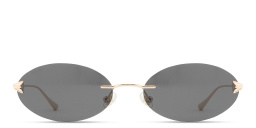 تسوق نظارات شمسية بيضاوية بدون إطار EYE'M بلون ذهبي أونلاين.