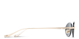 Shop EYE'M Rimless Oval Sunglasses in Gold online.