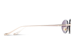 Shop EYE'M Rimless Oval Sunglasses in Light Gold online.