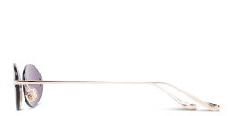 Shop EYE'M Rimless Oval Sunglasses in Light Gold online.