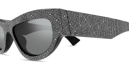Shop GUCCI Strass Cat-Eye Sunglasses in Black online.