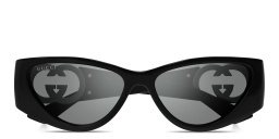 Shop GUCCI GG Cat-Eye Sunglasses in Black online.