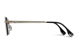 Shop FENDI Sky Rimless Rectangle Sunglasses in Silver online.