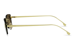 FENDI First Crystal Rimless Rectangle Sunglasses in Light Gold – Product Photo 3