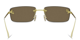 FENDI First Crystal Rimless Rectangle Sunglasses in Light Gold – Product Photo 4