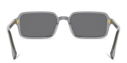 Shop FENDI Selleria Rectangle Sunglasses in Opaline Grey online.