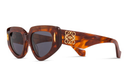 Shop LOEWE Anagram Irregular Sunglasses in Havana online.