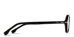 Shop FENDI Selleria Irregular Eyeglasses in Black online.