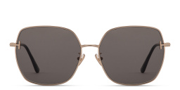Shop TOM FORD T Logo Oversized Square Sunglasses in Gold online.