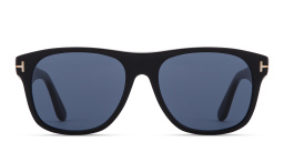 Shop TOM FORD T Logo Square Sunglasses in Black online.