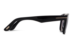Shop TOM FORD T Logo Square Sunglasses in Black online.