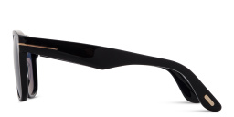 Shop TOM FORD T Logo Square Sunglasses in Black online.