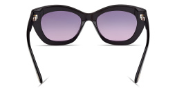 Shop TOM FORD T Logo Butterfly Sunglasses in Black online.