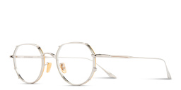 Shop JACQUES MARIE MAGE Hartana Unisex Panthos Eyeglasses in Silver online.