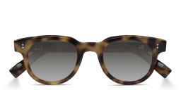 Shop Dunhill Heritage Hobnail Acetate Round Sunglasses in Havana online.