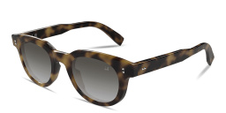 Shop Dunhill Heritage Hobnail Acetate Round Sunglasses in Havana online.