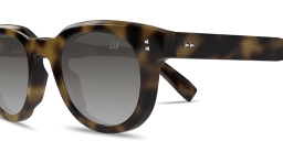 Shop Dunhill Heritage Hobnail Acetate Round Sunglasses in Havana online.