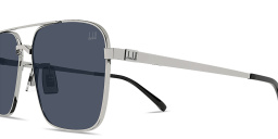 Shop Dunhill Signature Enamel Aviator Sunglasses in Silver online.