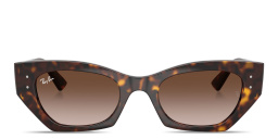 Shop Ray-Ban Zena Bio-Based Unisex Irregular Sunglasses in Havana online.