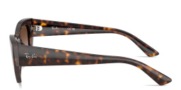 Shop Ray-Ban Zena Bio-Based Unisex Irregular Sunglasses in Havana online.