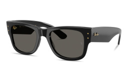 Ray-Ban Mega Wayfarer Blacked Out Collection Unisex Square Sunglasses in Black – Product Photo 2