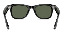 Shop Ray-Ban Meta Wayfarer Unisex Square Sunglasses in Shiny Black online.