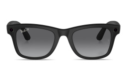 Shop Ray-Ban Meta Wayfarer Unisex Square Sunglasses in Matte Black online.