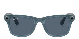 Shop Ray-Ban Meta Wayfarer Unisex Square Sunglasses in Matte Jeans online.