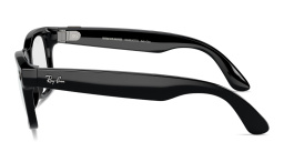 Ray-Ban Meta Wayfarer Unisex Square Eyeglasses in Shiny Black – Product Photo 3