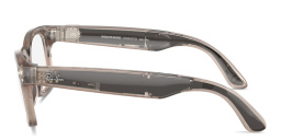 Shop Ray-Ban Meta Wayfarer Unisex Square Sunglasses in Shiny Warm Stone online.