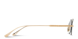 Shop ANNA KARIN KARLSSON Crystal Nest Triangle Unisex Rimless Irregular Sunglasses in Gold online.