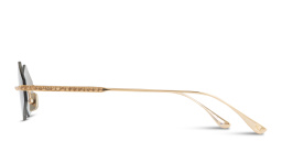 Shop ANNA KARIN KARLSSON Crystal Nest Triangle Unisex Rimless Irregular Sunglasses in Gold online.