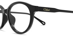 Shop Chloe Logo Signature Panthos Eyeglasses in Black online.