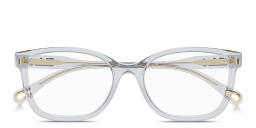 تسوق نظارات طبية مستطيلة بتوقيع العلامة كلوي بلون رمادي شفاف أونلاين.