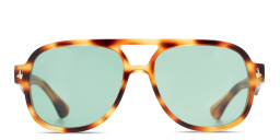 SESTINI Undici Unisex Oversized Aviator Sunglasses in Shiny Leopard – Product Photo 1