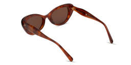 Shop SESTINI Quattordici Cat-Eye Sunglasses in Shiny Honey Tortoise online.