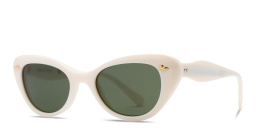 Shop SESTINI Quattordici Cat-Eye Sunglasses in Shiny Ivory online.