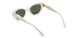 Shop SESTINI Quattordici Cat-Eye Sunglasses in Shiny Ivory online.