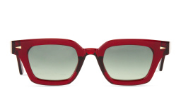 Shop AHLEM Limited Edition Boétie Rectangle Sunglasses in Burgundy online.