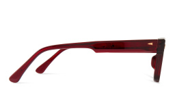 Shop AHLEM Limited Edition Boétie Rectangle Sunglasses in Burgundy online.