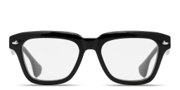 SESTINI Quattro Unisex Square Eyeglasses with Blue Light Filter in Shiny Black – Product Photo 1