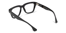 Shop SESTINI Quattro Unisex Square Eyeglasses with Blue Light Filter in Shiny Black online.