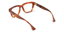 SESTINI Quattro Unisex Square Eyeglasses with Blue Light Filter in Shiny Honey Tortoise – Product Photo 4
