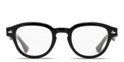 SESTINI Sei E Mezzo Unisex Panthos Eyeglasses with Blue Light Filter in Shiny Black – Product Photo 1