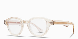 SESTINI Sei E Mezzo Unisex Panthos Eyeglasses with Blue Light Filter in Crystal – Product Photo 2