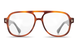 Undici Unisex Oversized Aviator Eyeglasses with Blue Light Filter من سيستيني بلون نقشة التورتويز العسلية اللامعة - صورة المنتج 1