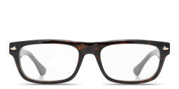 SESTINI Quindici Unisex Wide Rectangle Eyeglasses with Blue Light Filter in Dark Tortoise – Product Photo 1