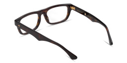 SESTINI Quindici Unisex Wide Rectangle Eyeglasses with Blue Light Filter in Dark Tortoise – Product Photo 3