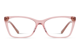 Shop EYE'M Logo Kids Cat-Eye Eyeglasses in Transparent Pink online.